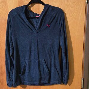 PUMA Sport Lifestyle Black Hoodie Sweatshirt Womens Pullover Hooded